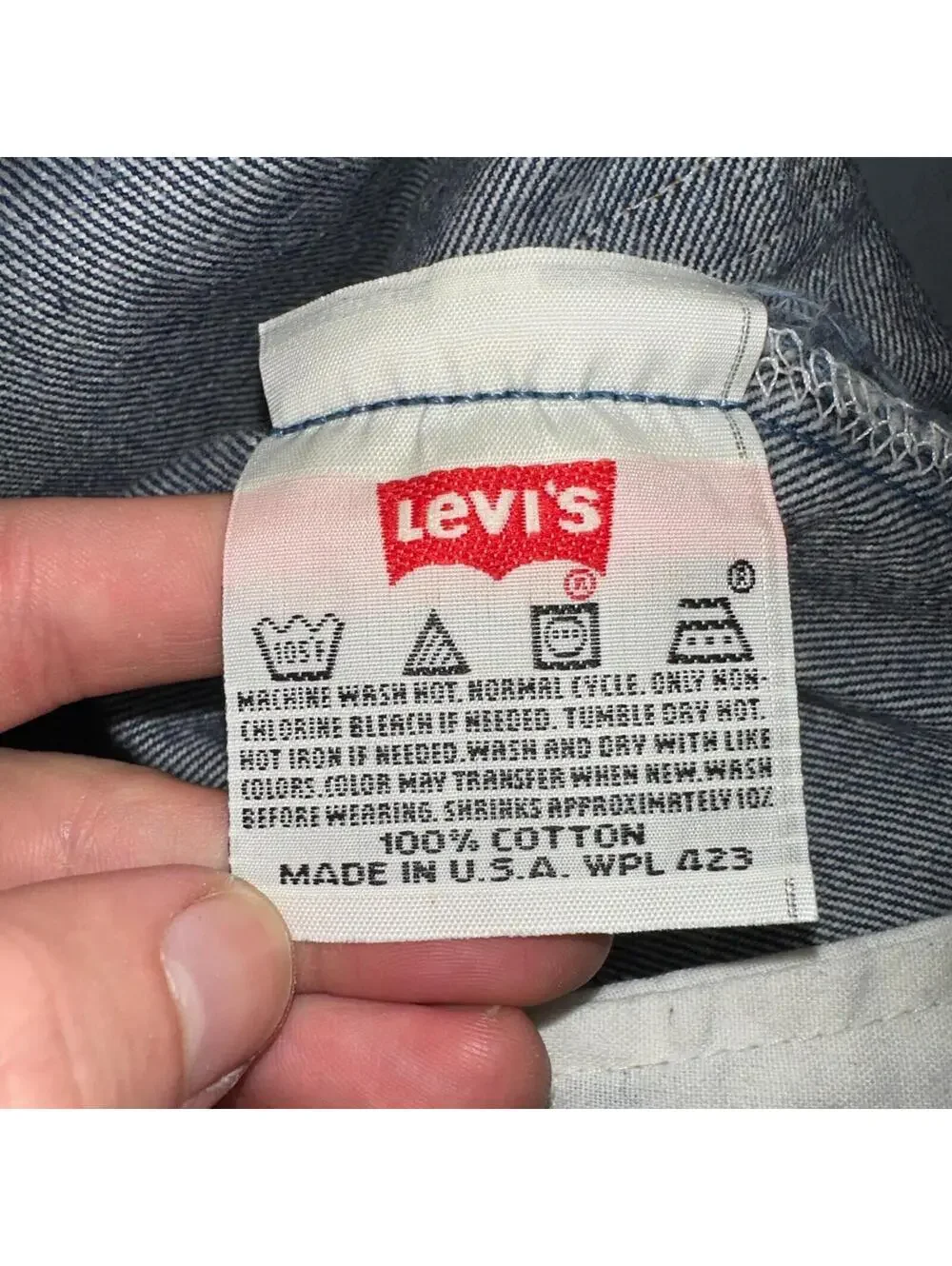 Levis 501 Vintage 90s USA XX Straight Leg Jeans Blue Dark Wash 44x34 Act 41x31